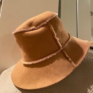Something Navy Faux Shearling Reversible Hat